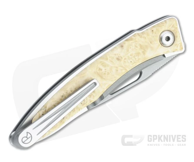 Chris Reeve Mnandi S45VN Box Elder Wood Inlaid Titanium Dress Carry Folder 008 4 Chris Reeve Mnandi S45VN Box Elder Wood Inlaid Titanium Dress Carry Folder 008 - Image 2