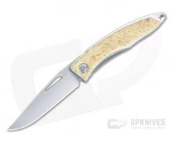 Chris Reeve Mnandi S45VN Box Elder Wood Inlaid Titanium Dress Carry Folder 012