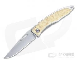 Chris Reeve Mnandi S45VN Box Elder Wood Inlaid Titanium Dress Carry Folder 013