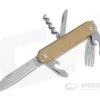 MKM Mikita Malga 6 Natural Canvas Micarta M390 Slip Joint Swiss Army Knife Folder MP06-NC -EDC (Every Day Carry) Shop mp06 nc 3