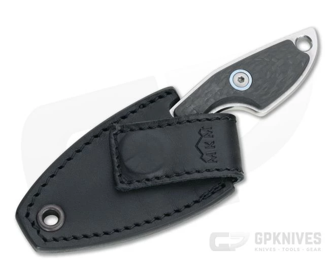 MKM Mikita Mikro 1 Vox Drop Point Stonewashed M390 Carbon Fiber Neck Knife MR01-CF 4 MKM Mikita Mikro 1 Vox Drop Point Stonewashed M390 Carbon Fiber Neck Knife MR01-CF - Image 2