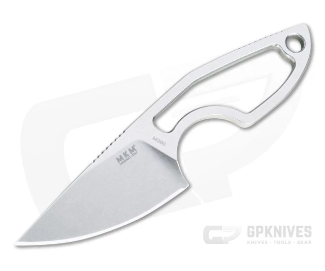 MKM Mikita Mikro 1 Vox Drop Point Stonewashed M390 Skeletonized Neck Knife MR01-N 3 MKM Mikita Mikro 1 Vox Drop Point Stonewashed M390 Skeletonized Neck Knife MR01-N