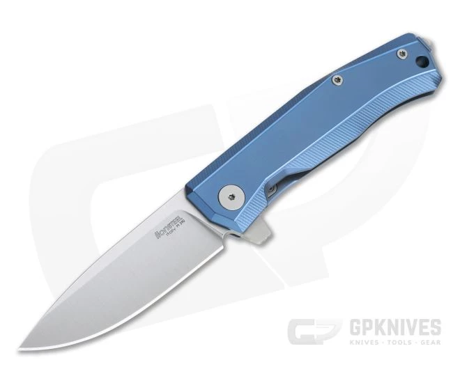 LionSteel Myto Satin M390 Blue Titanium Frame Lock Flipper MT01-BL 3 LionSteel Myto Satin M390 Blue Titanium Frame Lock Flipper MT01-BL