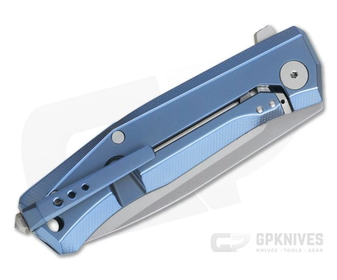 LionSteel Myto Satin M390 Blue Titanium Frame Lock Flipper MT01-BL 4 LionSteel Myto Satin M390 Blue Titanium Frame Lock Flipper MT01-BL - Image 2