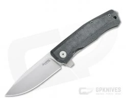 LionSteel Myto Satin M390 Black Canvas Micarta Titanium Frame Lock Flipper MT01-CVB