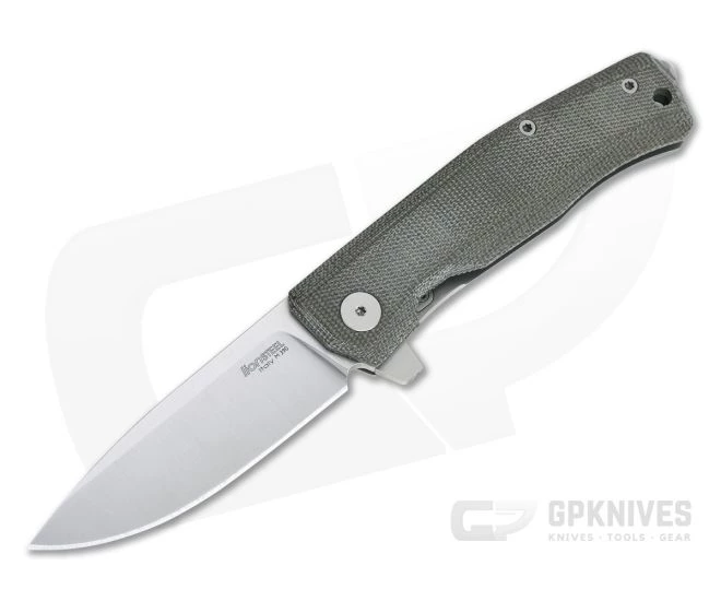 LionSteel Myto Satin M390 Green Canvas Micarta Titanium Frame Lock Flipper MT01-CVG 3 LionSteel Myto Satin M390 Green Canvas Micarta Titanium Frame Lock Flipper MT01-CVG