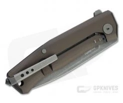 LionSteel Myto Black Stonewashed M390 Earth Brown Aluminum Frame Lock Flipper MT01A-EB 6 LionSteel Myto Black Stonewashed M390 Earth Brown Aluminum Frame Lock Flipper MT01A-EB -EDC (Every Day Carry) Shop mt01a eb 2