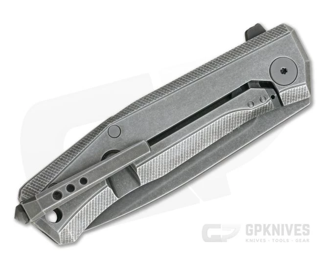 LionSteel Myto Old Black Tumbled PVD M390 Titanium Frame Lock Flipper MT01B-BW 5 LionSteel Myto Old Black Tumbled PVD M390 Titanium Frame Lock Flipper MT01B-BW - Image 3