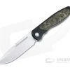 Sharp By Design Mini Tempest Drop Point Satin M390 Gold Dark Matter FatCarbon PVD Front Flipper Knife -EDC (Every Day Carry) Shop mtff 04 1