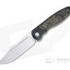 Sharp By Design Mini Tempest Bowie Satin M390 Gold Dark Matter FatCarbon PVD Front Flipper Knife