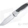Sharp By Design Mini Tempest Bowie Satin M390 Carbon Fiber Front Flipper Knife -EDC (Every Day Carry) Shop mtff 10 1