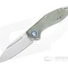 MKM Mikita Burnley Fara Green Canvas Micarta M390 Slip Joint Folder MY01-GC