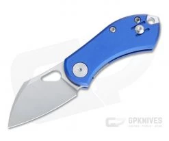 GiantMouse ACE Nibbler Liner Lock Satin N690 Blue Aluminum Folder