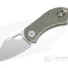 GiantMouse ACE Nibbler Liner Lock Stonewashed 20CV Green Micarta Folder -EDC (Every Day Carry) Shop nibbler green canvas 1