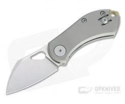 GiantMouse ACE Nibbler Liner Lock Satin 20CV Gray Titanium Folder