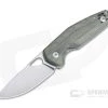 GiantMouse Nimbus V2 Satin Elmax Green Canvas Micarta Liner Lock Folder -EDC (Every Day Carry) Shop nimbus v2 grn micarta 1 1