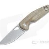 GiantMouse Nimbus V2 Stonewashed Elmax Natural Canvas Micarta Liner Lock Folder -EDC (Every Day Carry) Shop nimbus v2 nat 1