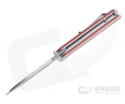 QSP Knives Parrot Drop Point Satin D2 Red Micarta Liner Lock Folder -EDC (Every Day Carry) Shop qs102 e 3