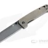 QSP Knives Penguin Sheepsfoot Black Stonewashed D2 Brass Liner Lock Folder