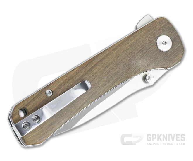 QSP Knives Hawk Satin S35VN Verawood Liner Lock Flipper 4 QSP Knives Hawk Satin S35VN Verawood Liner Lock Flipper - Image 2