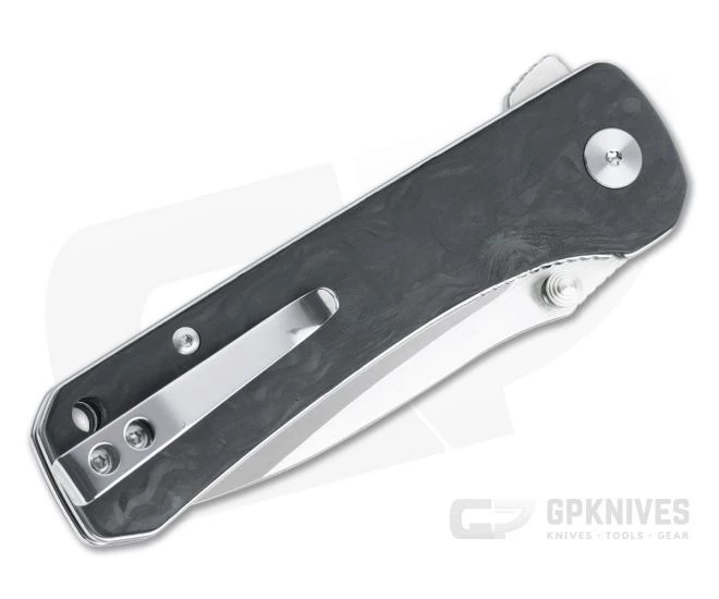 QSP Knives Hawk Satin S35VN Shredded Carbon Fiber Liner Lock Flipper 4 QSP Knives Hawk Satin S35VN Shredded Carbon Fiber Liner Lock Flipper - Image 2