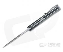 QSP Knives Gannet Satin 154CM Carbon Fiber Bolstered Green Micarta Front Flipper -EDC (Every Day Carry) Shop qs137 c 3