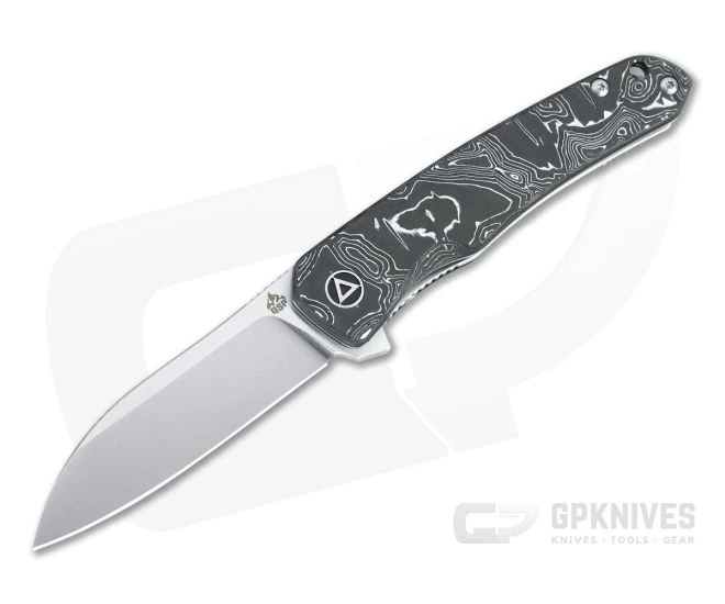 QSP Knives Otter Satin S35VN Silver Foil Carbon Fiber Liner Lock Flipper QS140-A1 3 QSP Knives Otter Satin S35VN Silver Foil Carbon Fiber Liner Lock Flipper QS140-A1