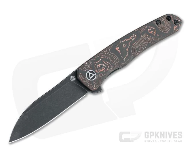 QSP Knives Otter Black Stonewashed S35VN Copper Foil Carbon Fiber Liner Lock Flipper QS140-B2 3 QSP Knives Otter Black Stonewashed S35VN Copper Foil Carbon Fiber Liner Lock Flipper QS140-B2