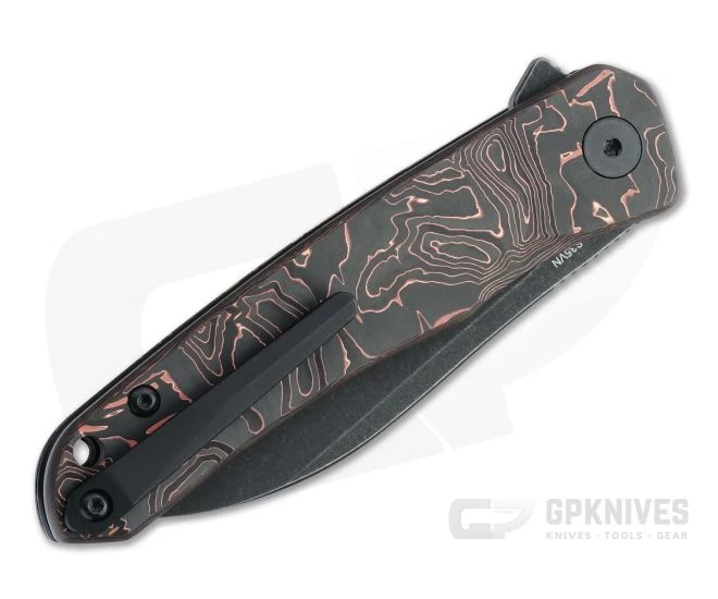 QSP Knives Otter Black Stonewashed S35VN Copper Foil Carbon Fiber Liner Lock Flipper QS140-B2 4 QSP Knives Otter Black Stonewashed S35VN Copper Foil Carbon Fiber Liner Lock Flipper QS140-B2 - Image 2