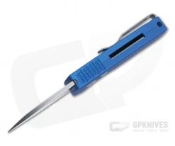 Protech Runt 5 Wharncliffe Stonewashed 20CV Smooth Blue Aluminum Automatic R5101-BLUE -EDC (Every Day Carry) Shop r5101 blue 3