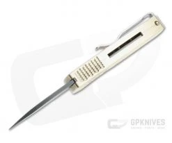 Protech Runt 5 Damascus Wharncliffe Blade 2022 LTD #27 Textured Bronze Aluminum Automatic R5111-D -EDC (Every Day Carry) Shop r5111 d 3