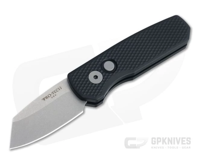 Protech Runt 5 Reverse Tanto Stonewashed 20CV Textured Black Aluminum Automatic R5205 3 Protech Runt 5 Reverse Tanto Stonewashed 20CV Textured Black Aluminum Automatic R5205