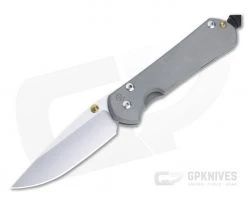 Chris Reeve Small Sebenza 31 Polished S45VN Gold Double Thumb Lugs Drop Point Titanium Folder