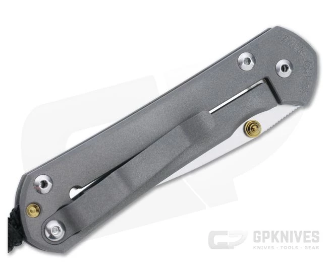 Chris Reeve Small Sebenza 31 Polished S45VN Gold Double Thumb Lugs Drop Point Titanium Folder 4 Chris Reeve Small Sebenza 31 Polished S45VN Gold Double Thumb Lugs Drop Point Titanium Folder - Image 2