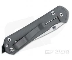 Chris Reeve Small Sebenza 31 Stonewashed S45VN Silver Double Thumb Lugs Titanium Folder -EDC (Every Day Carry) Shop s31 1000 004 2