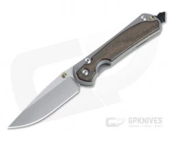 Chris Reeve Small Sebenza 31 Stonewashed S45VN Bog Oak Inlay Folding Knife 006