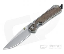 Chris Reeve Small Sebenza 31 Stonewashed S45VN Bog Oak Inlay Folding Knife 007