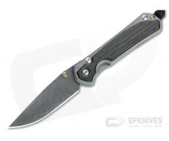Chris Reeve Small Sebenza 31 Boomerang Damascus Bog Oak Inlaid Folding Knife 003