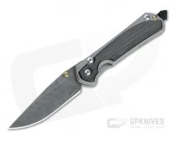 Chris Reeve Small Sebenza 31 Boomerang Damascus Bog Oak Inlaid Folding Knife