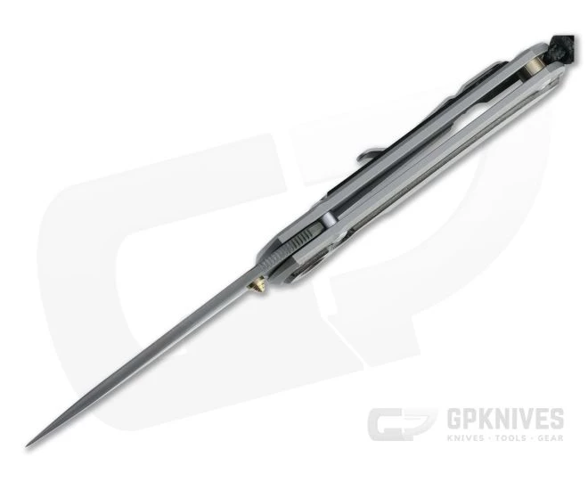 Chris Reeve Small Sebenza 31 Raindrop Damascus Bog Oak Inlaid Folding Knife 5 Chris Reeve Small Sebenza 31 Raindrop Damascus Bog Oak Inlaid Folding Knife - Image 3