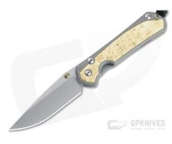 Chris Reeve Small Sebenza 31 Stonewashed S45VN Box Elder Inlay Folding Knife 002