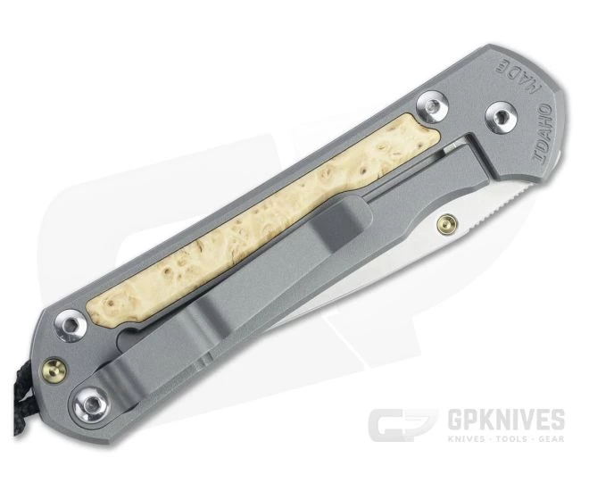 Chris Reeve Small Sebenza 31 Stonewashed S45VN Box Elder Inlay Folding Knife 003 4 Chris Reeve Small Sebenza 31 Stonewashed S45VN Box Elder Inlay Folding Knife 003 - Image 2