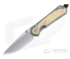 Chris Reeve Small Sebenza 31 Stonewashed S45VN Box Elder Inlay Folding Knife 004
