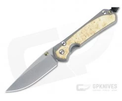 Chris Reeve Small Sebenza 31 Stonewashed S45VN Box Elder Inlay Folding Knife 005