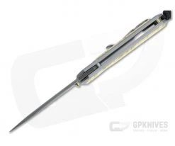 Chris Reeve Small Sebenza 31 Raindrop Damascus Box Elder Inlaid Titanium Folding Knife -EDC (Every Day Carry) Shop s31 1114 001 3