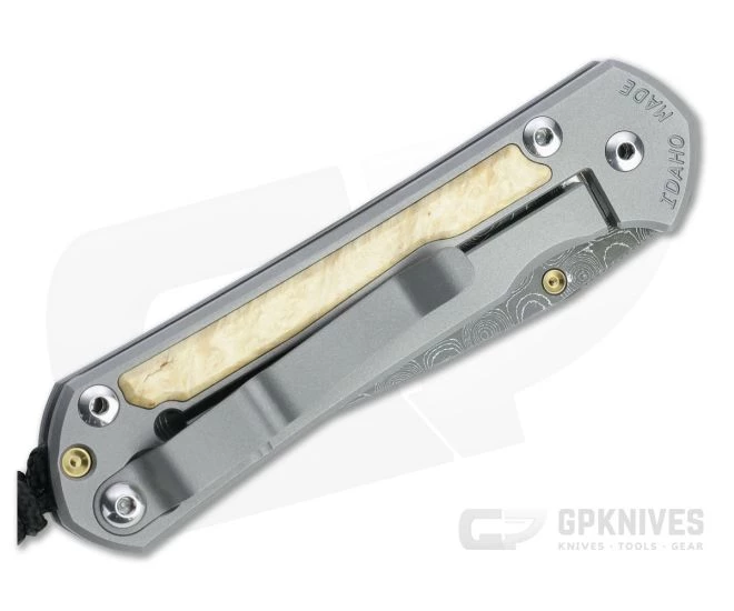 Chris Reeve Small Sebenza 31 Raindrop Damascus Box Elder Inlaid Titanium Folding Knife 002 4 Chris Reeve Small Sebenza 31 Raindrop Damascus Box Elder Inlaid Titanium Folding Knife 002 - Image 2