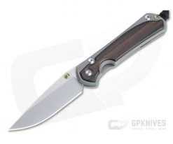 Chris Reeve Small Sebenza 31 Stonewashed S45VN Macassar Ebony Inlay Folding Knife 005