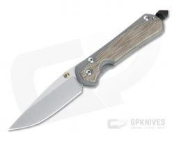 Chris Reeve Small Sebenza 31 S45VN Gold Double Lugs Natural Micarta Inlay Folding Knife