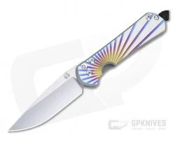 Chris Reeve Small Sebenza 31 S45VN Unique Graphic Titanium Folding Knife 012