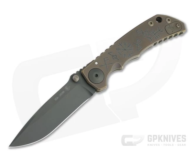 Spartan Harsey Folder Special Edition Runes and Staves Black PVD S45VN Dark Bronze Titanium Folder 3 Spartan Harsey Folder Special Edition Runes and Staves Black PVD S45VN Dark Bronze Titanium Folder